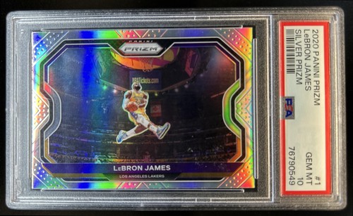 2020-21 Panini Prizm LeBron James Silver Prizm #1 Lakers PSA 10 GEM MINT