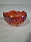 Vintage Indiana Glass Heirloom Sunset Red Carnival 8.5” Bowl