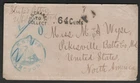 (FP) 1878 Double Rate (64c) Cover Blue USS HARTFORD H/S , US Charge to collect