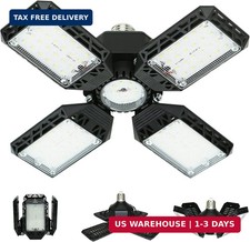 150W LED Garage Light Deformable Ceiling Lamp 15000LM with 4 Adjustable Panels