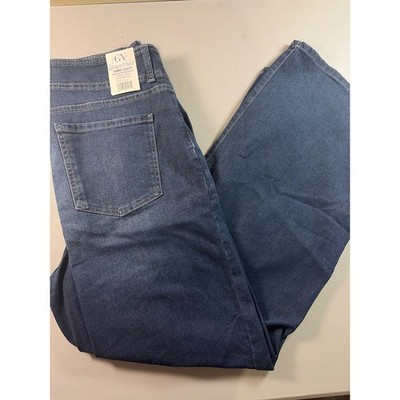 Gloria Vanderbilt Shape Effect Jeans Womens 16 Blue High Rise Wide Leg NWT