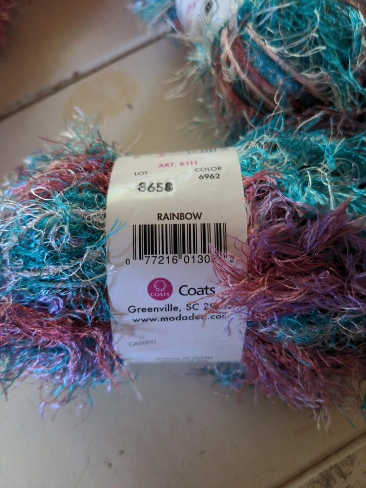 NEW Moda Dea Jai Alai Lot -of 4 Rainbow,Bloom , Raspberry - Fun Fur X1 Foto 3 de 4