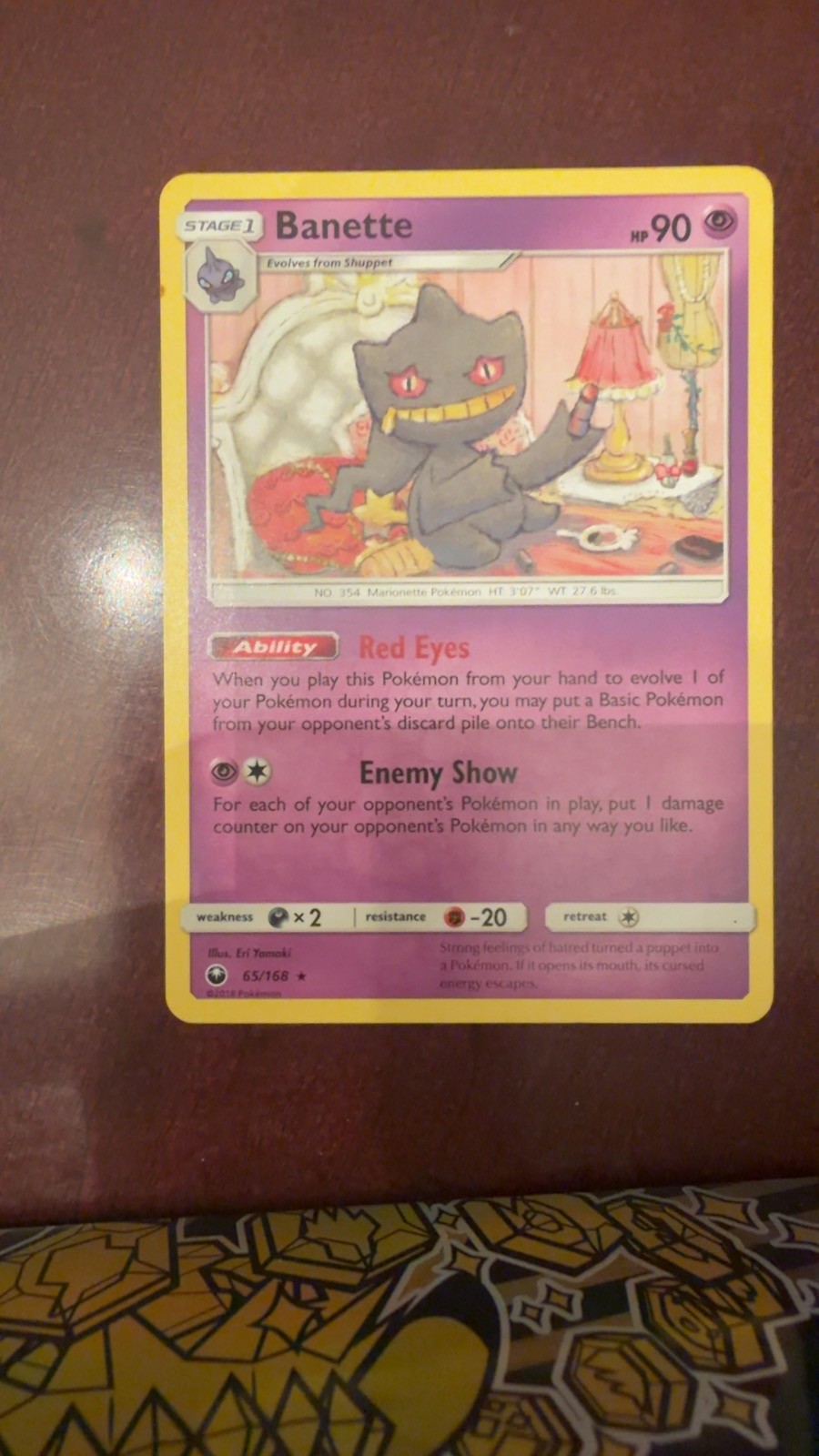 Banette 65/168 Rare Celestial Storm Pokemon Near Mint