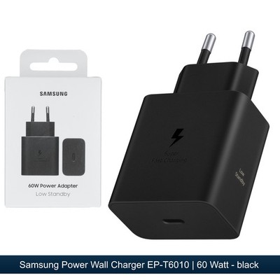 Original Samsung Wall Charger Ladeadapter 60 W USB-C Schnellladegerät EP-T6010