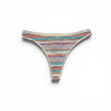 Vintage Victorias Secret Thong Medium Signature Striped High Leg