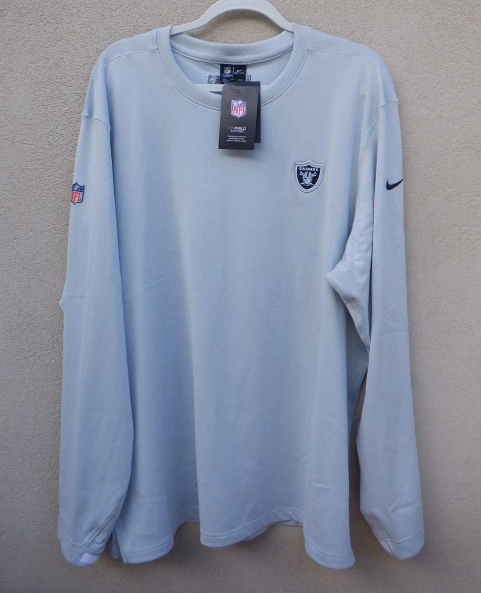 Men's Nike Black/Silver Las Vegas Raiders Throwback Raglan Long Sleeve  T-Shirt