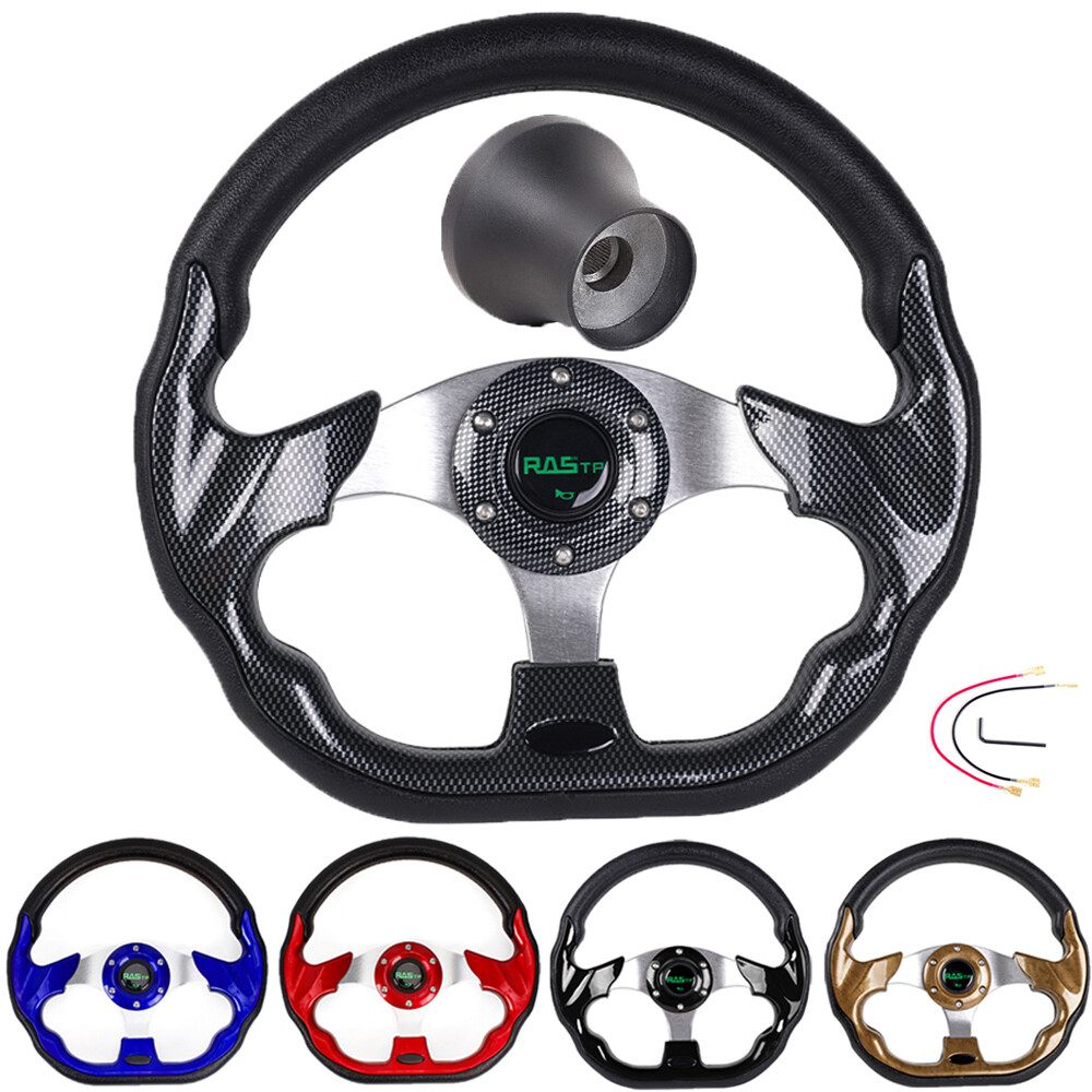 Cart Steering Wheel + Hub Adapter For Ezgo Txt Rxv Yamaha And Club Car
