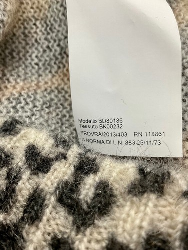 Versace Versus Wool Mohair Blend Brown Animal Print Uk 8-10 VGC - Picture 19 of 22