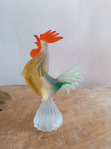Coq en verre polychrome vintage - Foto 4 di 10