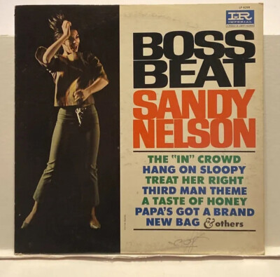 Sandy Nelson Boss Beat LP-9298 Vinyl LP 33 RPM Mono Record