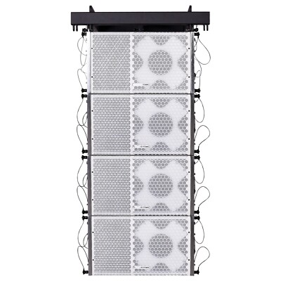 Sound Town 4x 10'' Powered White DSP Line Array + Flying Frame ZETHUS-110WPWX4