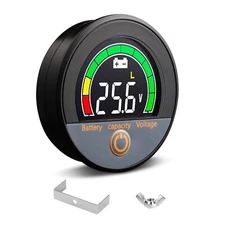 12V 24V 48V 60V 84V Voltage Meter Waterproof IP67 Battery Capacity，LCD Digital