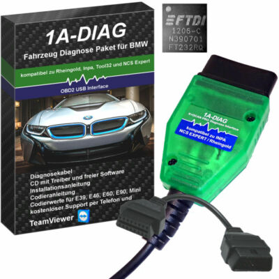OBD2 K+DCAN Diagnose für BMW E Modelle ab 2001 kompat. zu INPA, Rheingold, ISTA
