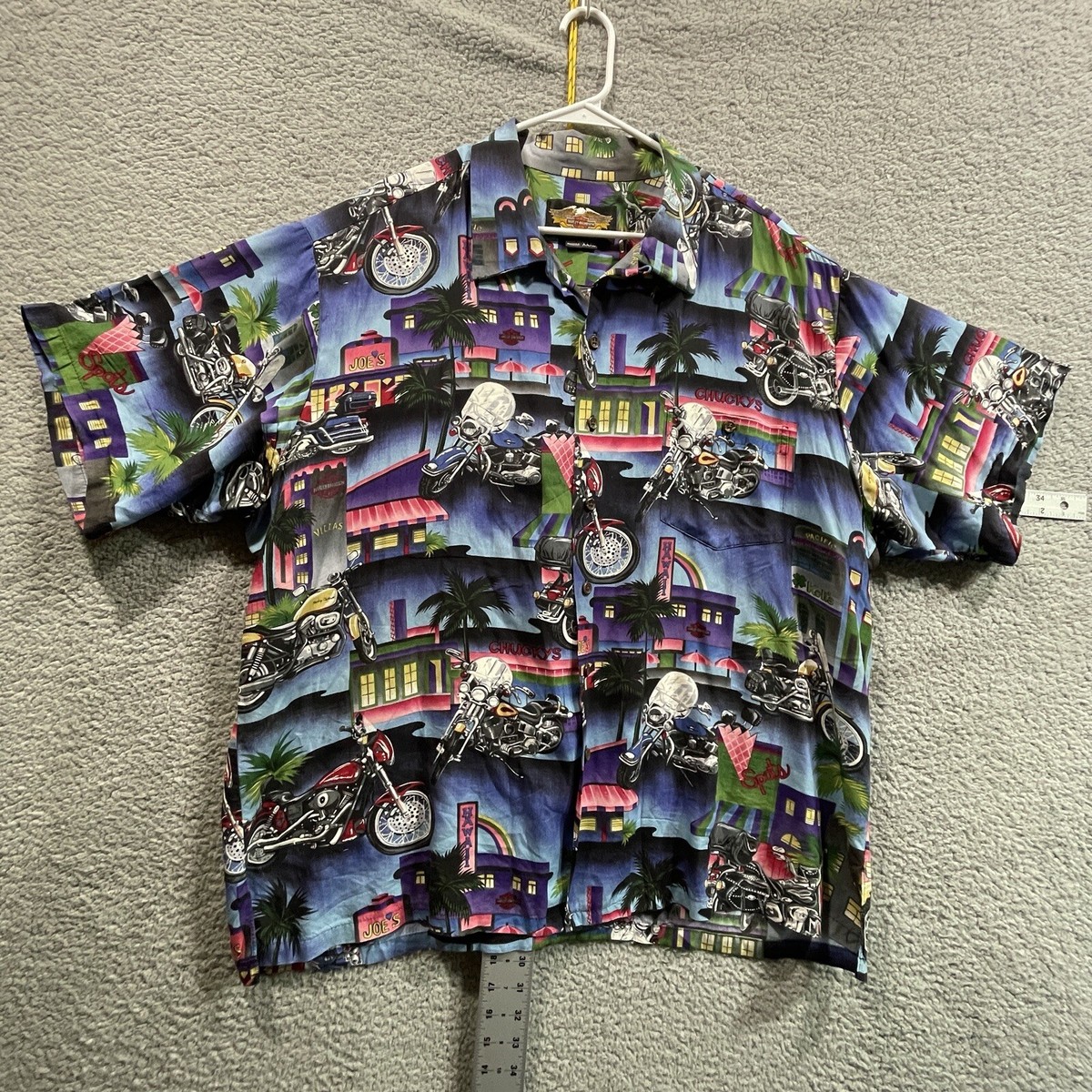Harley Davidson x Tori Richard Vintage Men's Hawaiian Shirt XXXL
