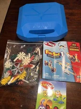 KNEX 10 Models Building Set BLUE PLASTIC BOX STORAGE CARRYING CASE Complete