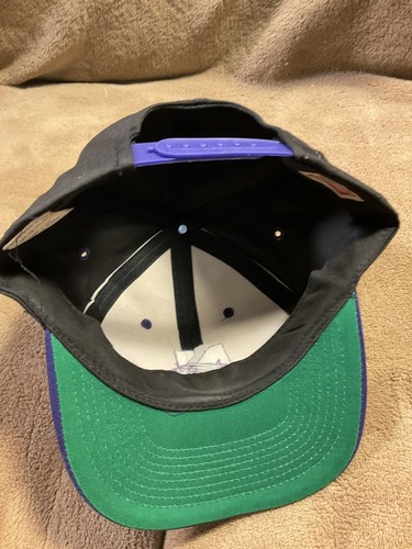 Vintage Northwestern Wildcats Snapback Hat Logo 7 Purple Black University Cap - Picture 9 of 12