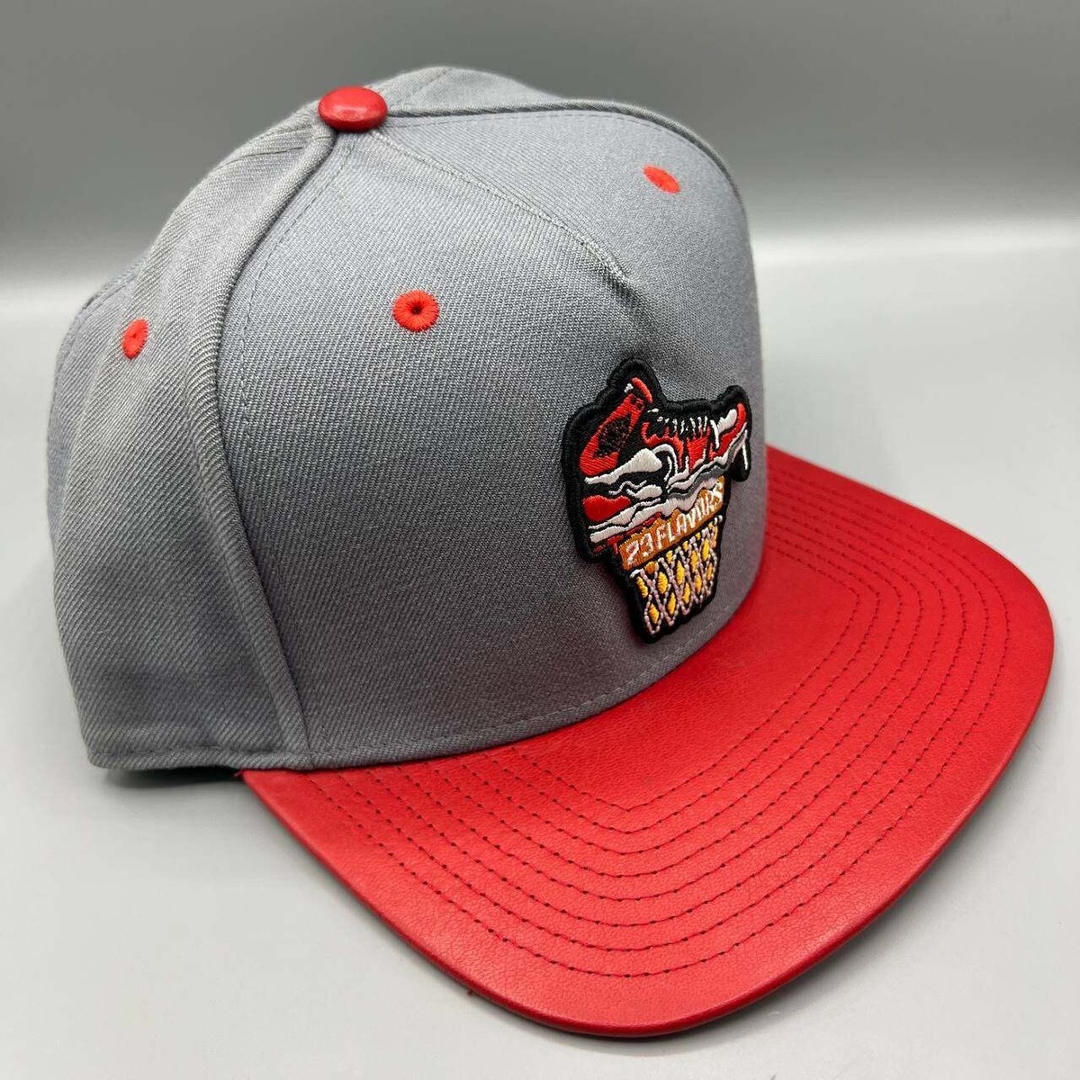 Air Jordan Hat Men Gray Red Sundae League 23 Flavors Jumpman Snap