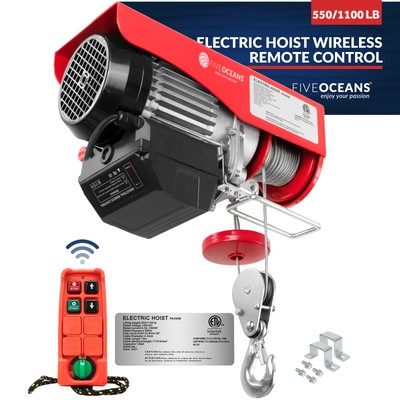 1100LBS Overhead Electric Hoist Crane with Wireless Remote Control FO4402