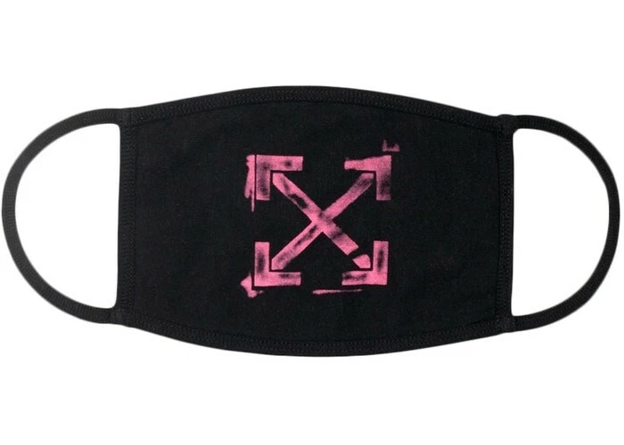 Medio mascarillas faciales de algodón de diseñador de moda blanco roto cubierta bucal lavable Foto 3 de 4