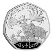 Giant Deer 2024 UK 50p Silver Proof Coin