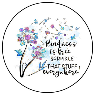 KINDNESS IS FREE SPRINKLE THAT STUFF EVERYWHERE ENVELOPE SEALS LABELS STICKERS