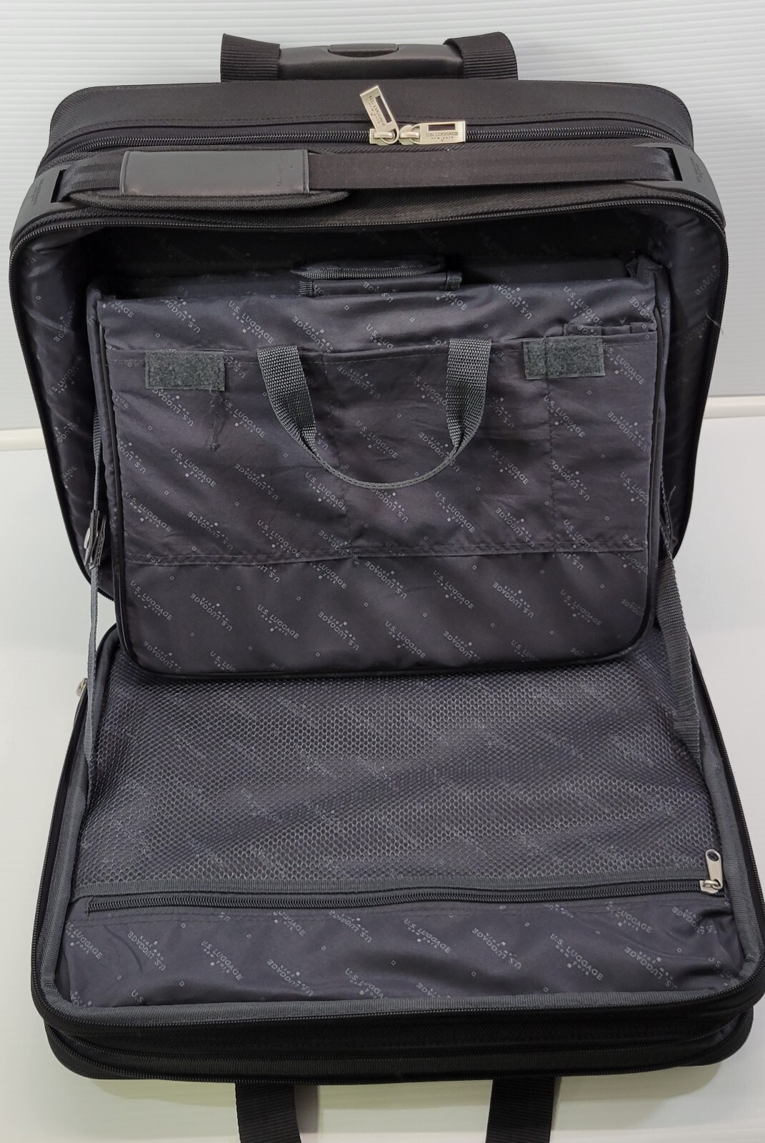 U.S. Luggage New York Rolling Briefcase Carry On Black Laptop Bag eBay