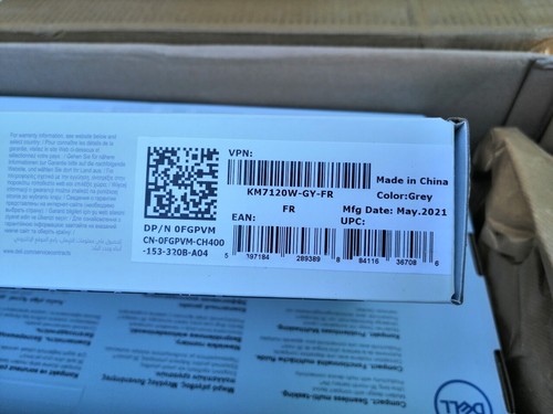 Dell km7120w Clavier Souris Set Bluetooth FR AZERTY Keyboard Mouse Multi-Device - Photo 2/3
