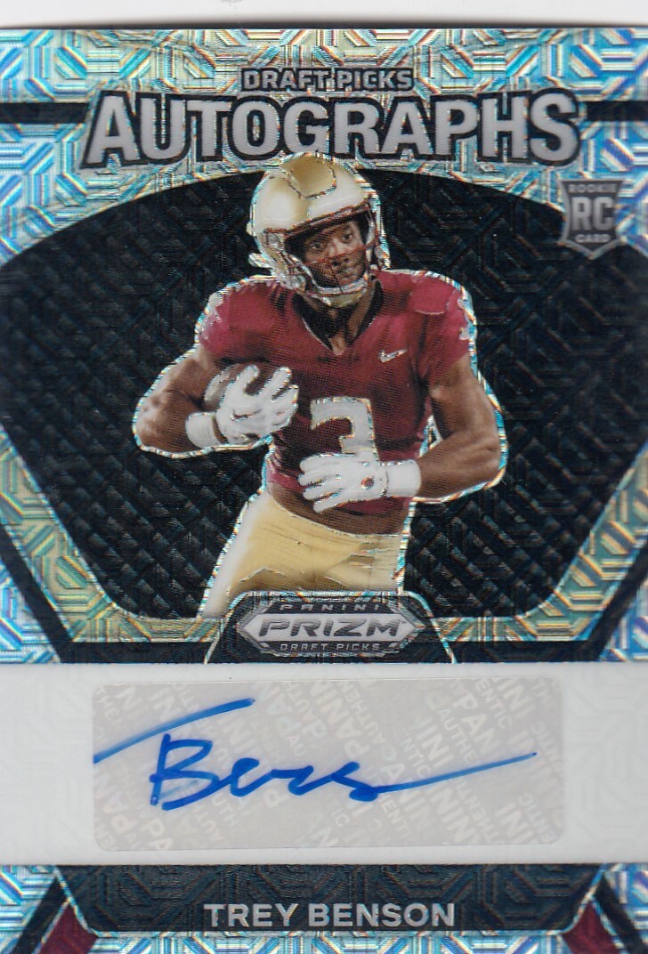 5/25 RC AUTO MOJO 2024 Prizm Draft Picks Trey Benson FLORIDA STATE SEMINOLES ZJ