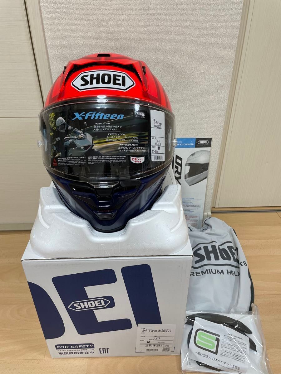 SHOEI X-15 Size M Helmet X-Fifteen MARQUEZ 7 Red x Blue SHOEI X-15 Size M Helmet X-Fifteen MARQUEZ 7 Red x Blue