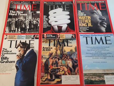 Lot of 6 Issues of TIME Magazine (2000s) Random, Politics, MLK, Etc.