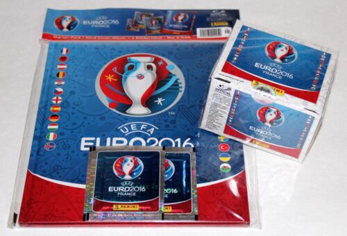 PANINI UEFA EM EURO 2016 STARTER SET -HARDCOVER ALBUM OVP + BOX OF 50 STICKERS - Afbeelding 1 van 3