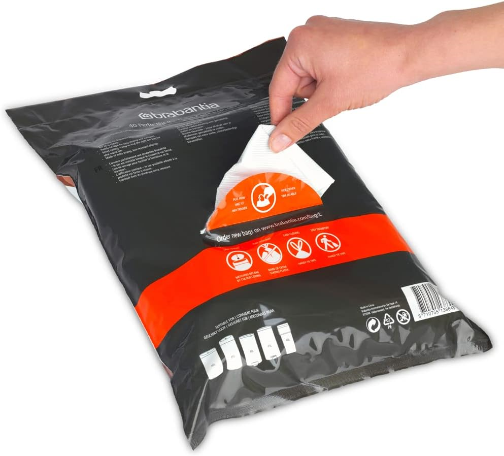 Brabantia 138645 PerfectFit Bin Liners Size L/4045 Litre Thick Plastic