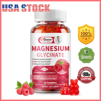 Magnesium Glycinate 600mg Gummies D3 Improved Sleep, Stress , Anxiety Relief