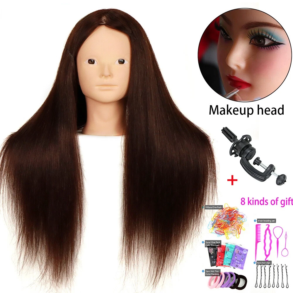 Mannequin Training Head 85% Real Hair for Hairdressers Hairstyles Practice