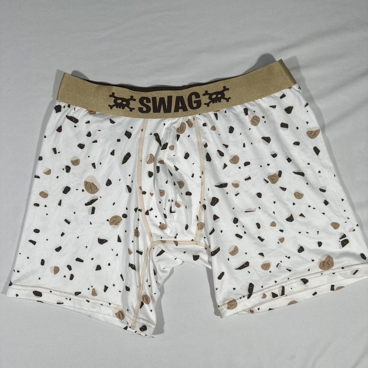 NEW SWAG Choco Chonie Cookie Dough Boxer Brief in White Cream