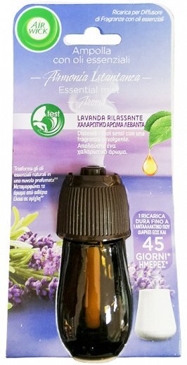 AIR WICK LAVANDA AMPOLLA RICARICA DIFFUSORE FRAGRANZE 20ML-PEZZI 3.