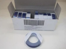 13092 Lot (10) 3/8" X 12' Rolls Spool Blue Embossing Label Maker Manual Tape NEW