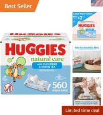 Natural Care Hypoallergenic Baby Wipes - 10 Packs of Scented Plant-Based Wipes