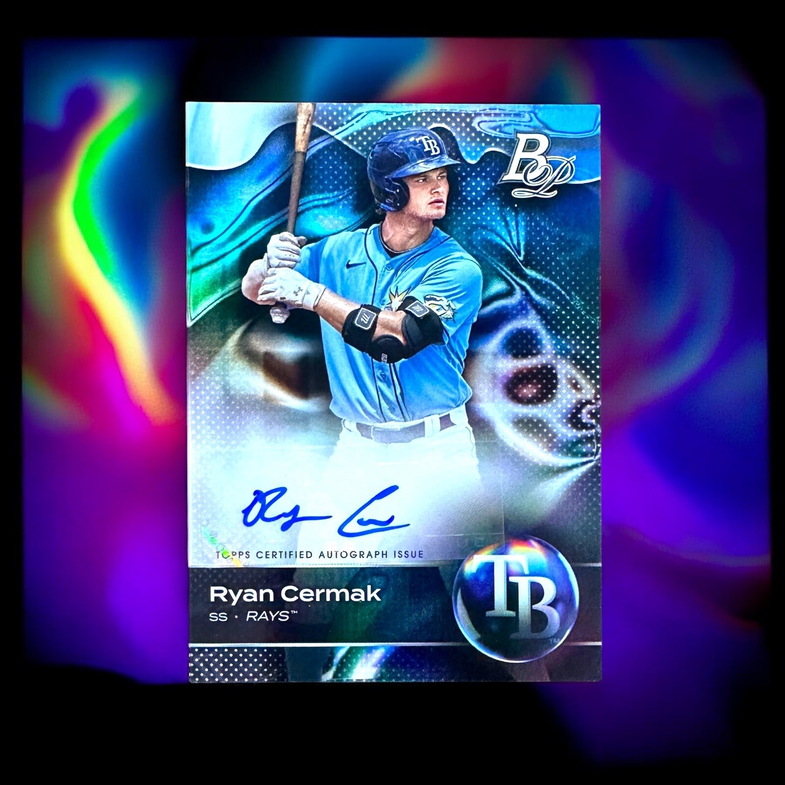 2023 Bowman Platinum Ryan Cermak Top Prospect Autographs Tampa Bay Rays RC