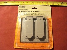  1554. Waterproof Outlet Box Cover- 2-Gang Double Flip for 2 Duplex Receptacles