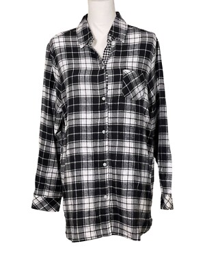 売れ筋商品|||ホワイトマーク シャツ トップス レディース Women's Flannel Plaid Shirt Gray, Black So Womens Flannel Shirt Button Down Hi Lo Hem Pocket Plaid