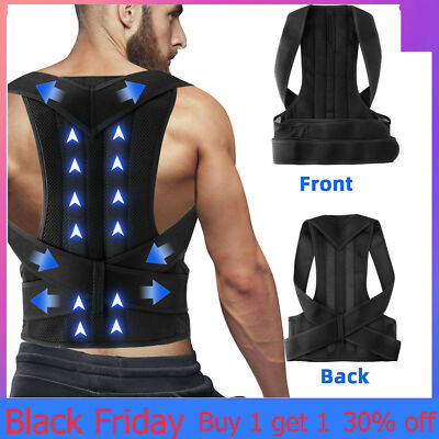 Heavy Duty Weight Lift Lumbar Full Back Support Belt Brace Pain Relief Work Day