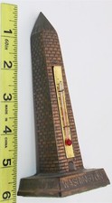 VINTAGE WASHINGTON MONUMENT SOUVENIR METAL STATUE THERMOMETER 
