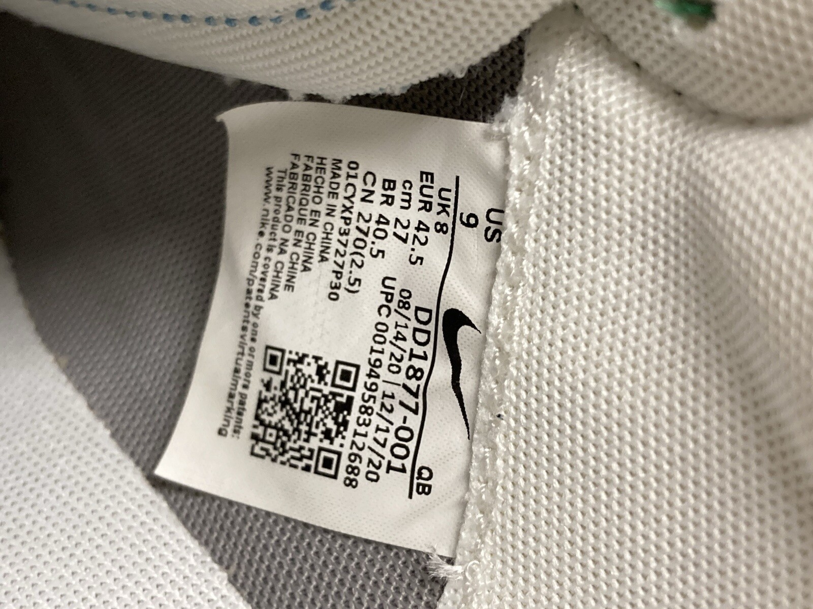 SACAI X NIKE Taglia 9 Nike sacai x blazer basso classico verde