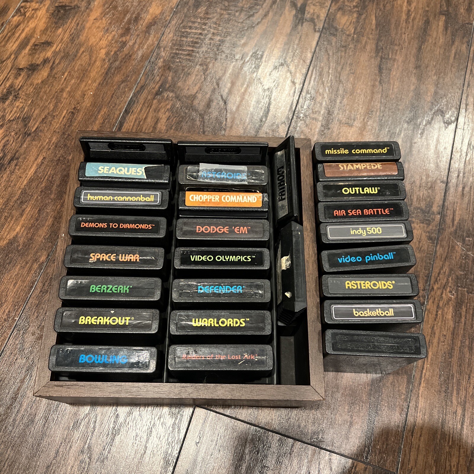 Vintage Lot Of 27 Authentic Original Atari 2600 Games With Display Case ...