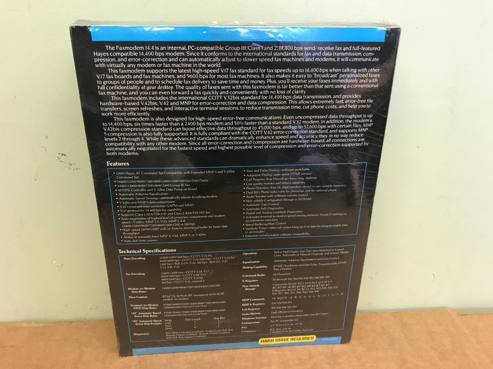 Brand New Sealed fax modem 14.4 14,400 bps v.2bis send/receive fax/data modem - Image 2 of 2
