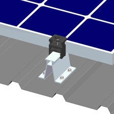 4 or 10 MageFoot Rail-less Solar Mount Kit Standing Seam, Trapezoidal Metal Roof