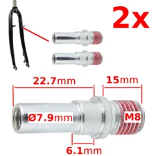 PAIR BIKE CANTILEVER BRAKE BOSS M8 SCREW BOLT BRACKET MTB BOSSES PIVOT VINTAGE