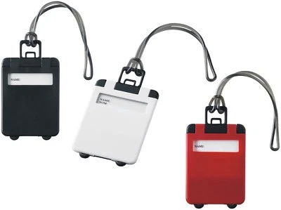 LOT DE 3 ETIQUETTES A BAGAGES sac de voyage PVC valises - Photo 1/2