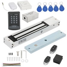 Access Control System RFID 600 lbs Electromagnetic Door Lock with Two Remotes...